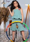 Sea Green Colour Ola western Designer Fancy Two pis Utebe Important Top And Palzzo New Boutiques designer Kids Colletion Ola 03